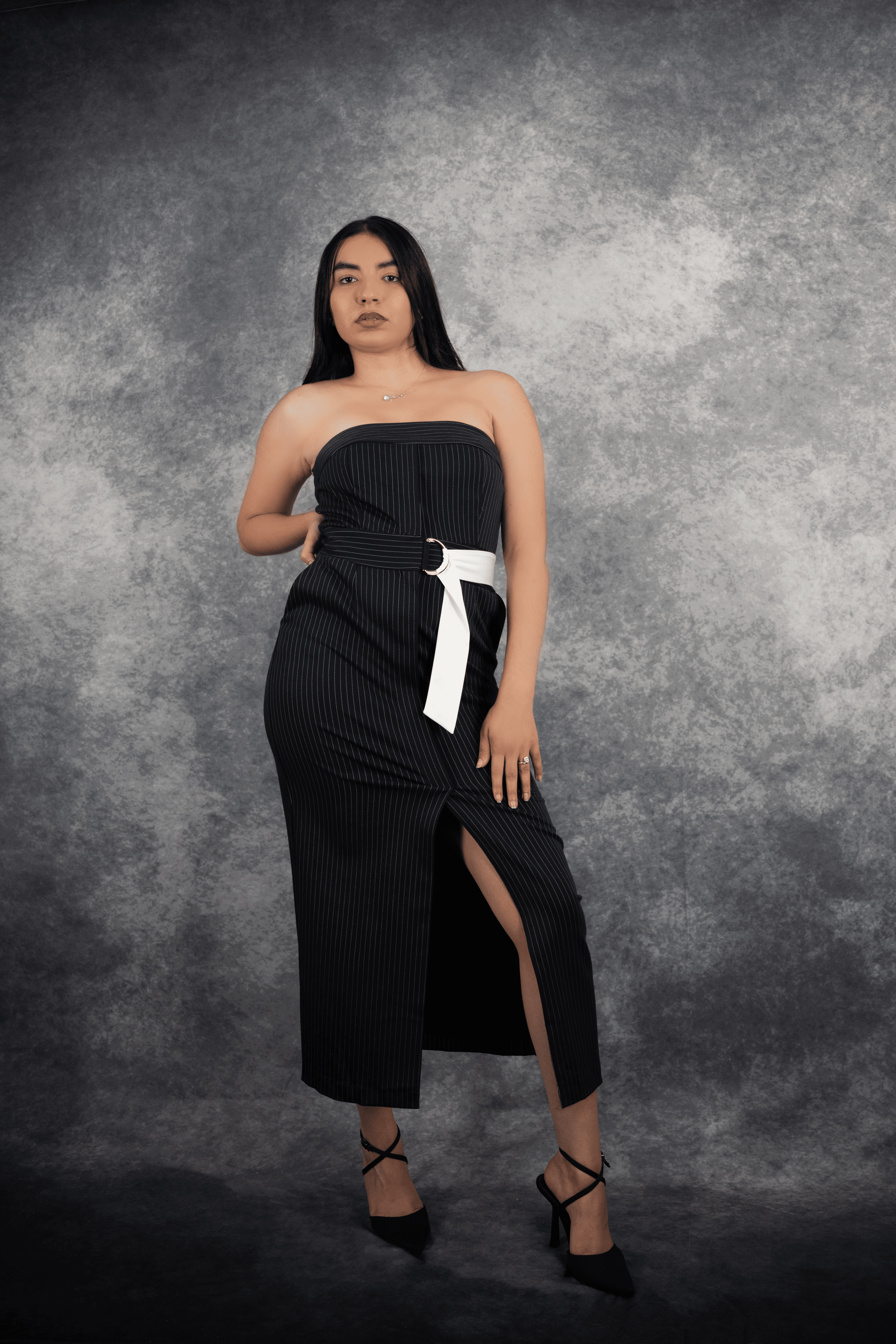 Robe bustier longue, robe pour femme, robe élégante, robe avec ceinture