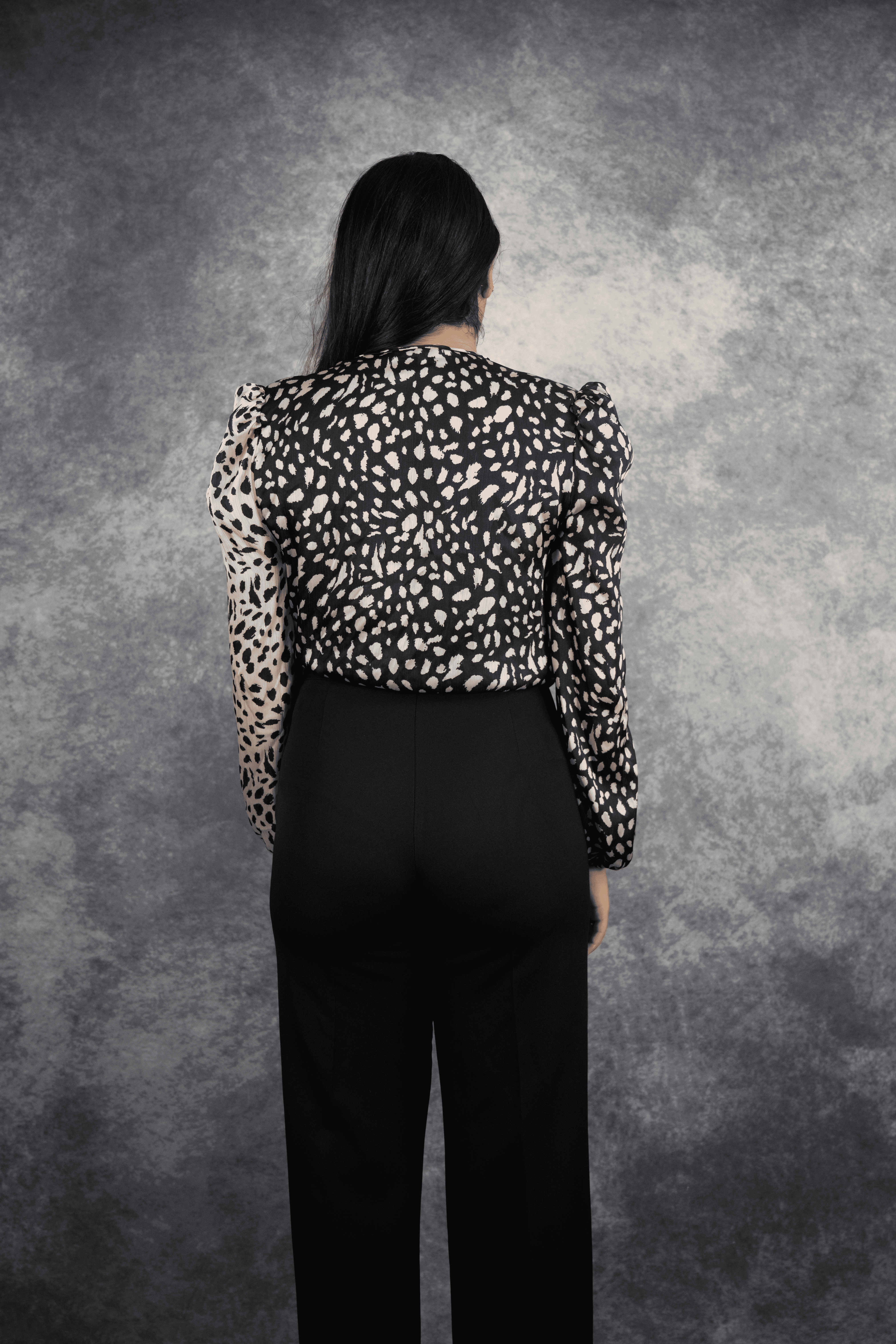 Marque Chemise léopard noir & blanc à manches longues