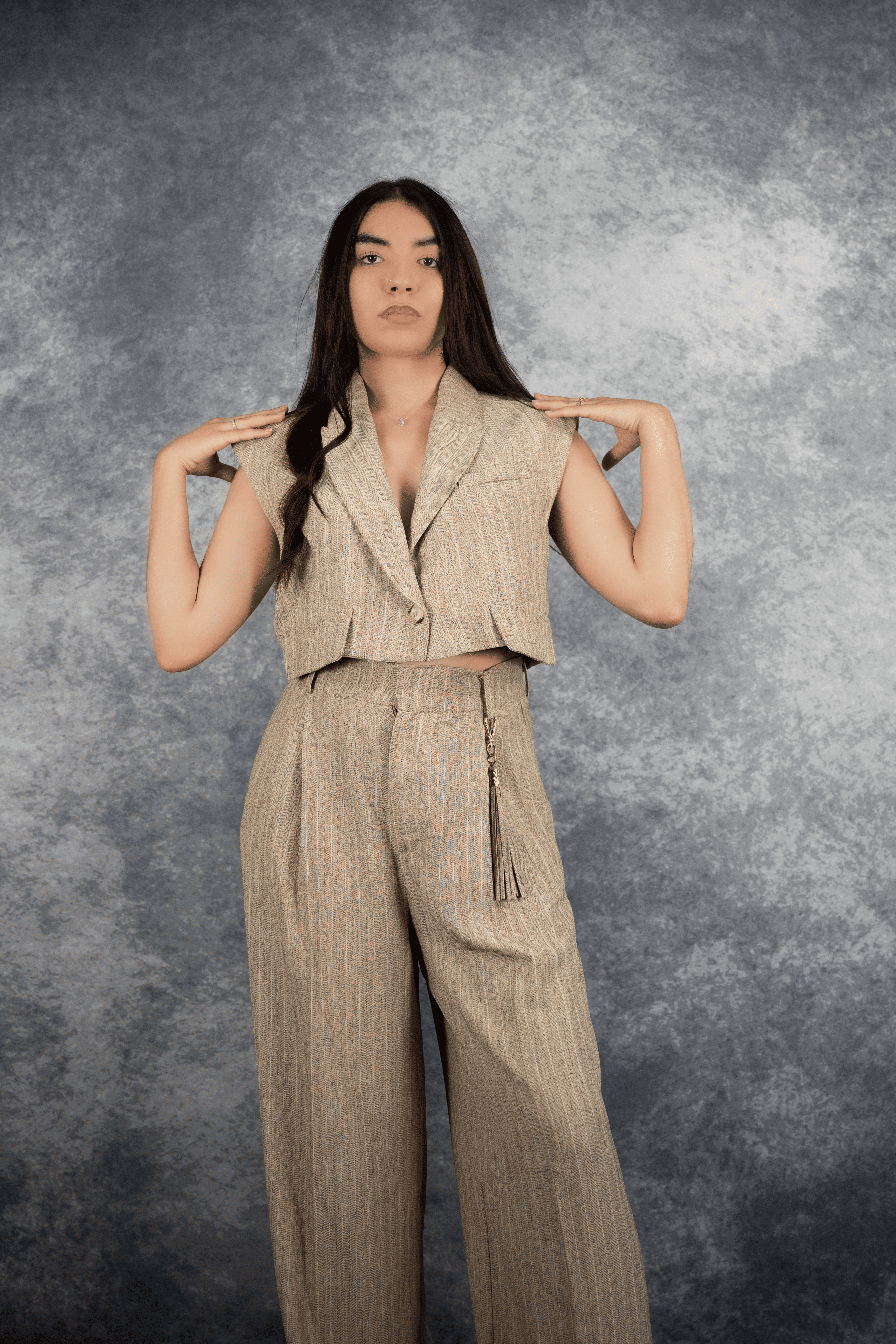 Ensemble 2 pièces pantalon & veste sans manches